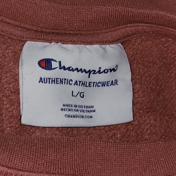 Large Champion Reverse Weave Boyfriend Crew Timeless Coral - Picture 5 of 6